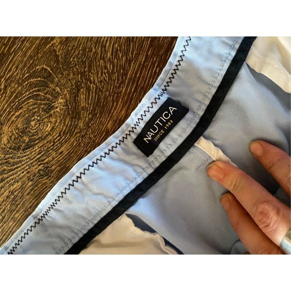 Nautica Classic Fit Deck Shorts in Tiffany (Light) Blue, Men's Size 40W, MP $55 - Picture 8 of 14